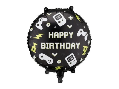 Balon foliowy pastylka Happy Birthday 35x35cm