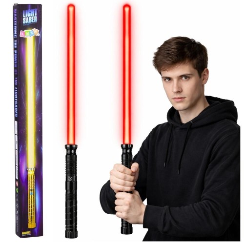 Miecz laserowy LED z dźwiękiem 75cm, Leantoys