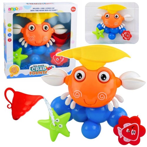 Zestaw do kąpieli Krab z przyssawkami, Leantoys