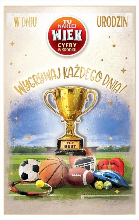 Kartka okolicznościowa Urodziny (wymienne cyfry)