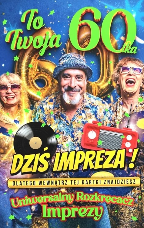 Karnet Urodziny 60 męskie