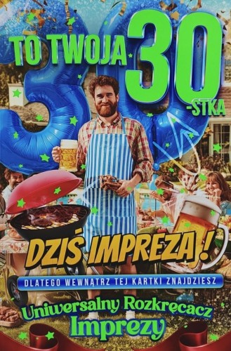 Karnet Urodziny 30 męskie
