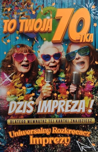 Karnet Urodziny 70 damskie