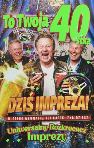 Karnet Urodziny 40 męskie