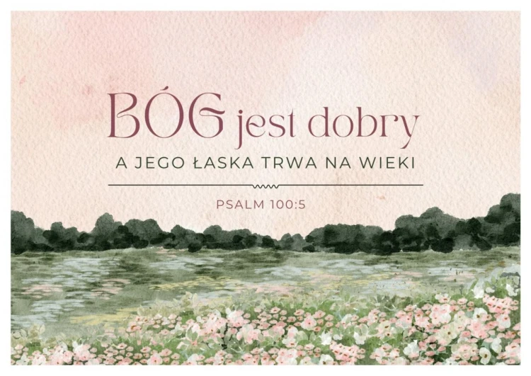 Karnet - Bóg jest dobry - łąka