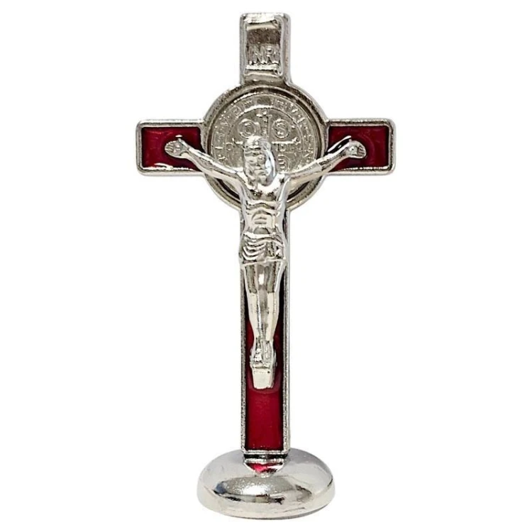 Krzyż stojący czerwony 8cm
