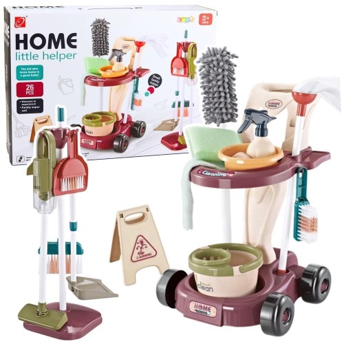 Zestaw Do Sprzątania Dla Dzieci Wózek Mop Wiadro