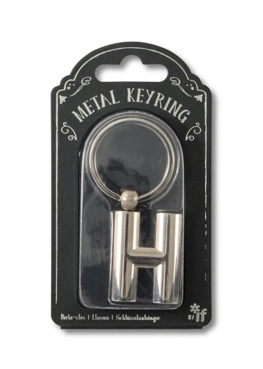 Silver Letter Keyring - brelok do kluczy litera H