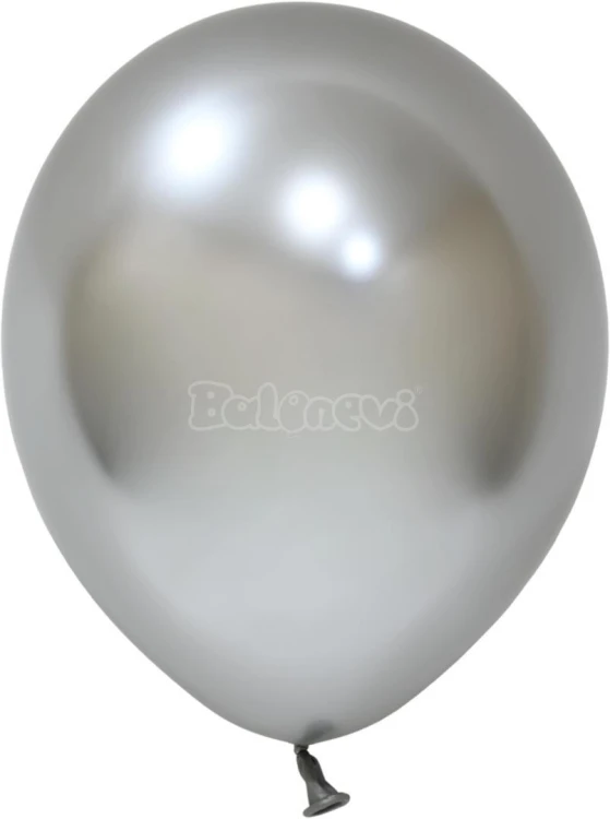 Balony lateksowe Chrome srebrne 25cm 50szt