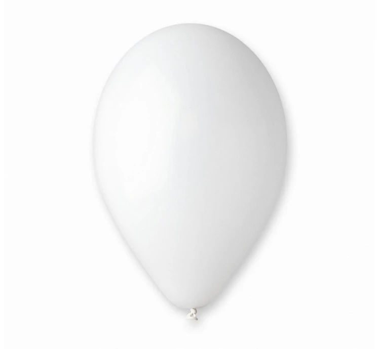 Balony pastel białe 21cm 100szt