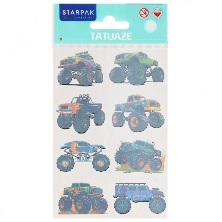 Tatuaż Monster Truck 10x19cm, Sticker Boo