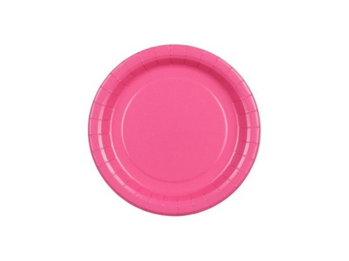 Talerzyki papierowe ciemny różowy 18cm 6szt