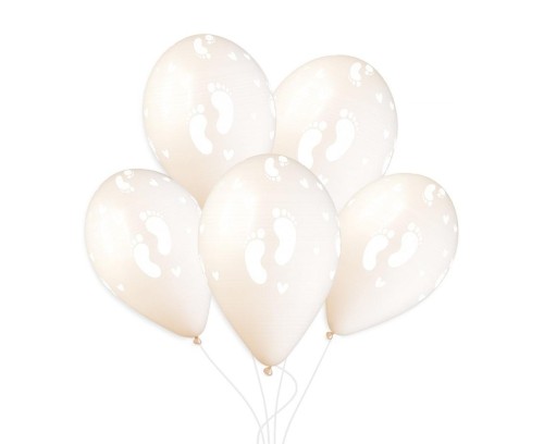 Balony stópki dziecięce lniane 33cm 50szt