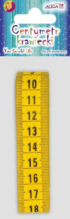 Centymetr krawiecki dwustronny 150cm, Aliga