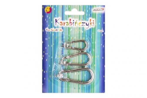 Karabińczyki 3, 5 i 6cm 3szt, Aliga