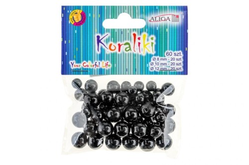 Koraliki plastikowe 60szt, Aliga