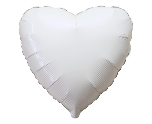 Balon foliowy Serce białe 45cm