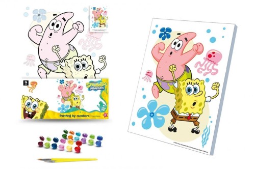 Malowanie po numerach 30x40cm SpongeBob, Qbee