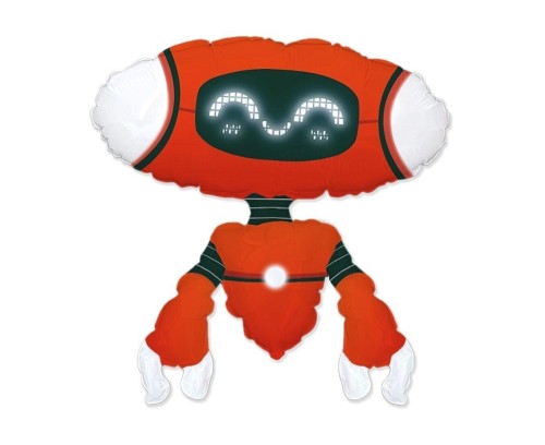 Balon Flexmetal foliowy Robot Red 68cm