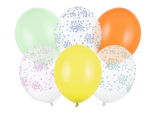 Balony Konfetti 30cm 6szt