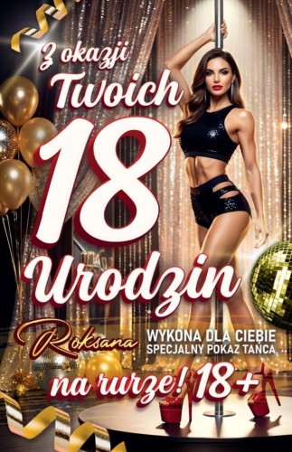 Karnet Urodziny 18 2K Tancerka Roksana