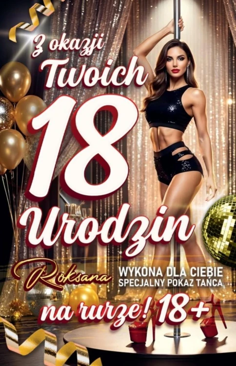 Karnet Urodziny 18 2K Tancerka Roksana