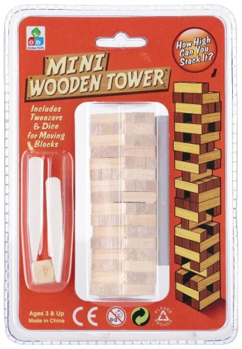 Gra wieża mini drewniana + akcesoria