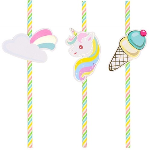 Słomki Unicorn 19,5m 6szt PARTY GO