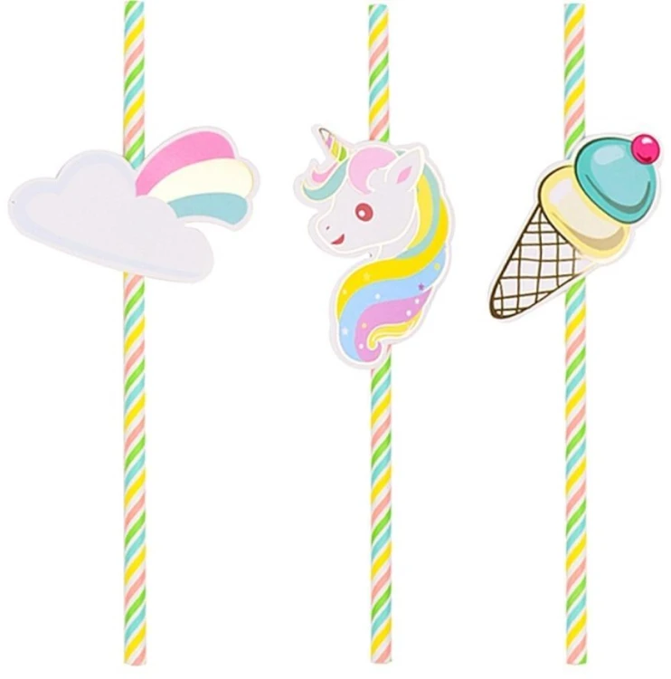 Słomki Unicorn 19,5m 6szt PARTY GO