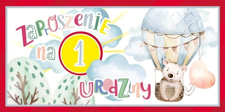 Zaproszenie na roczek Z172 (5szt)