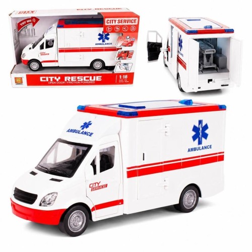 Ambulans pogotowia ratunkowego światła i dźwięk