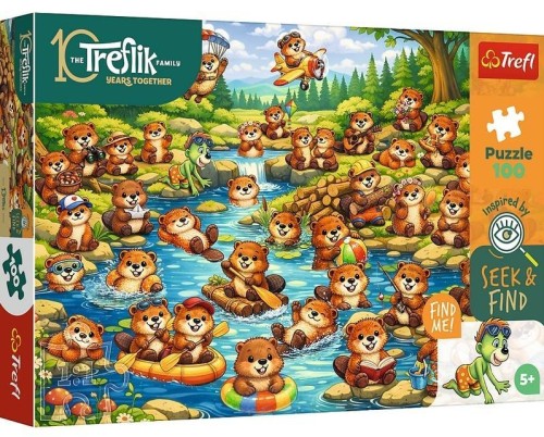 Puzzle 100 Bobry w akcji TREFL, Trefl