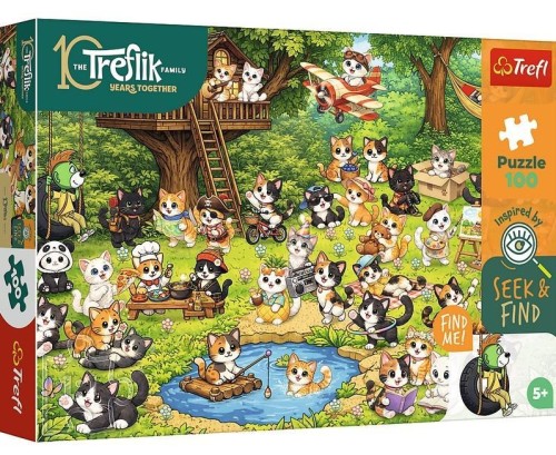 Puzzle 100 Koci świat TREFL, Trefl