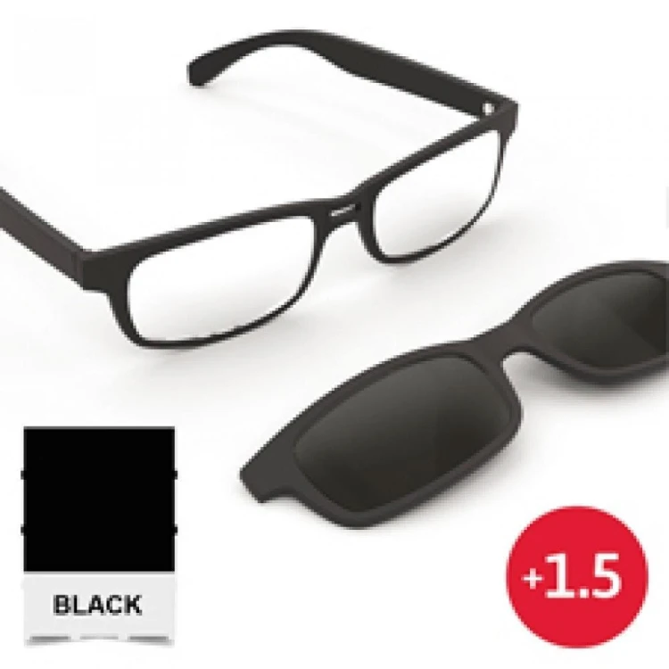 Sun Readers Okulary przeciwsłoneczne czarne +1.5