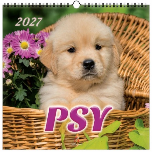 Kalendarz 2027 wieloplanszowy 33x33cm Psy