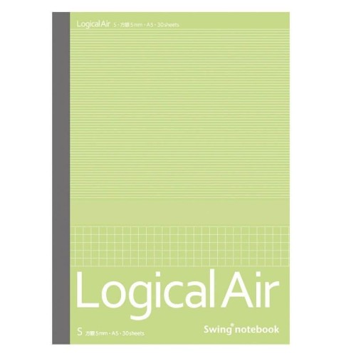 Notatnik A5 Logical Air w kratkę zielony