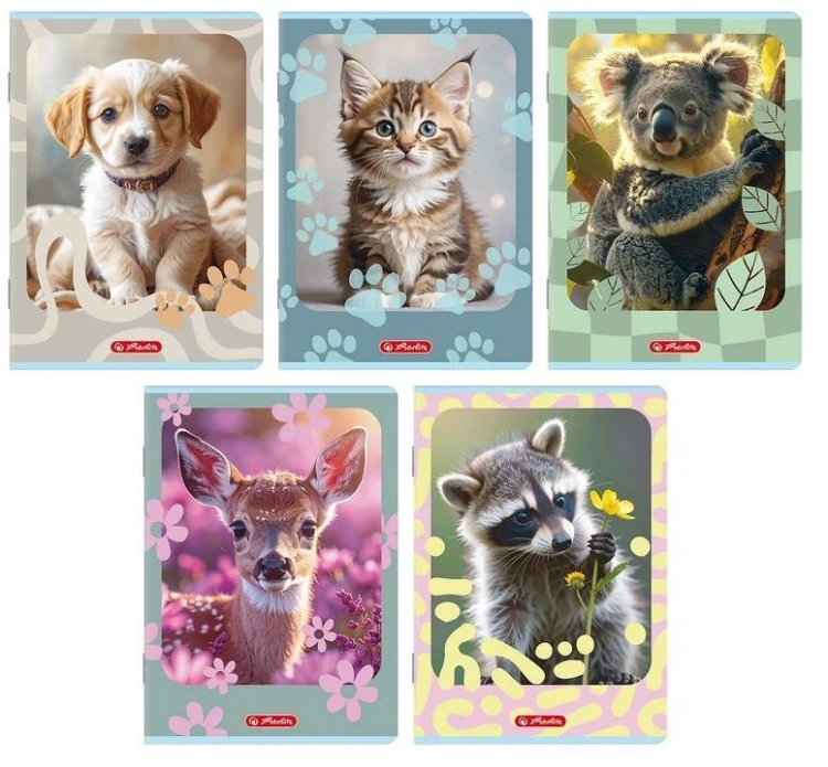 Zeszyt A5/16K linia Animals (20szt) HERLITZ