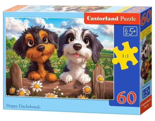 Puzzle 60 Happy Duchhunds CASTOR, Castorland