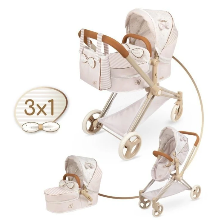 Wózek Verona 3w1 dla lalek do 47cm, DeCuevas Toys
