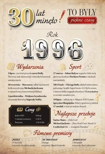 Karnet Urodziny 30