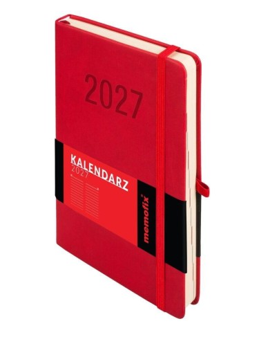 Kalendarz 2027 Memofix A5 DNS czerwony