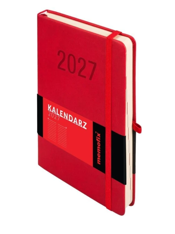 Kalendarz 2027 Memofix A5 DNS czerwony