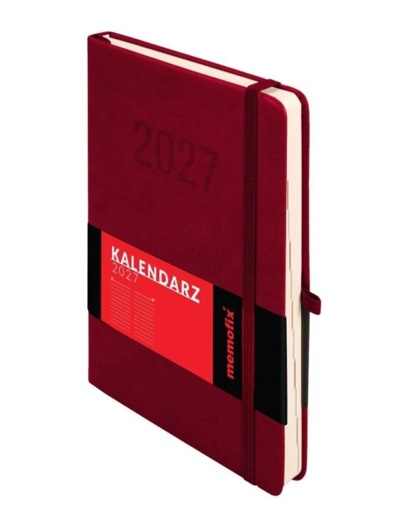 Kalendarz 2027 Memofix A5 DNS bordowy