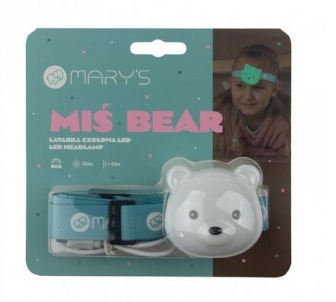 Latarka czołowa dziecięca Miś, Mary's