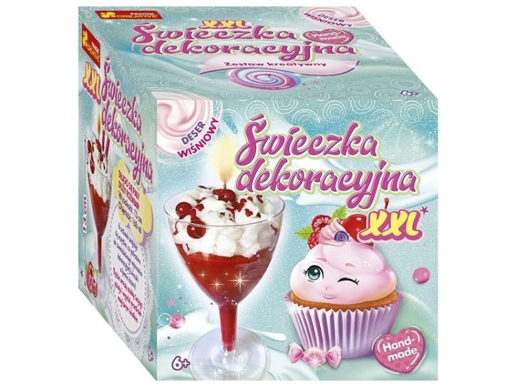 Świeczka dekoracyjna - deser wiśniowy