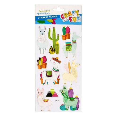 Naklejki lamy alpaki 3d 10szt, Craft with Fun
