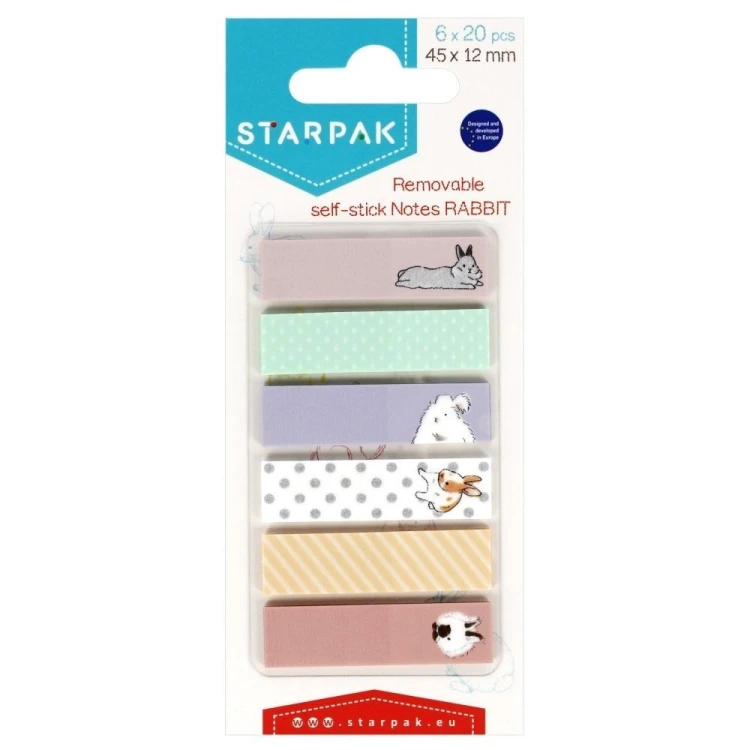 Zakładka indeksująca 45x12mm 6x20K Królik, STARPAK