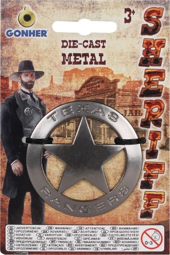 Metalowa odznaka szeryfa Texas Ranger 14/0, Gonher