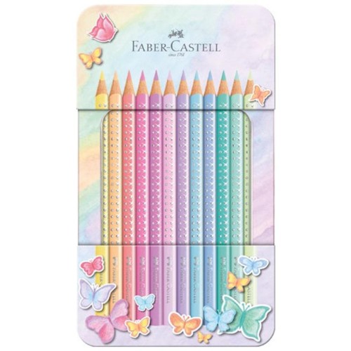 Kredki ołówkowe Sparkle pastel 12kol FABER CASTELL