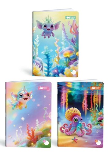 Zeszyt A5/32K trzy linie (10szt) HAPPY COLOR, GDD